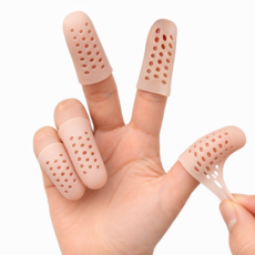 GO마켓 통풍 실리콘 손가락 골무, 10개, 스킨