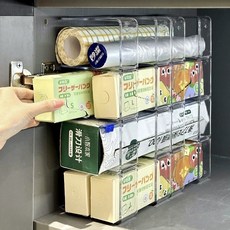 별별샵 키친 호일 위생 롤팩 비닐 정리 보관 다용도 수납, 1개