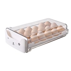 에브리샤인 냉장고 서랍식 계란수납함, 화이트