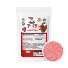 향이 살아있는 100% 국산 딸기 동결건조 분말 엄마만점 딸기파우더 100g, 1개