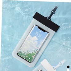 핸드폰방수케이스 스마트폰 터치 방수팩 IPX8 LM-0326, 블랙