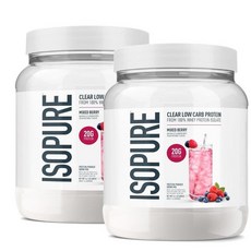 이소퓨어 분리유청 단백질 파우더 인퓨전 믹스 베리맛 Isopure WPI Mix Berry Flavor, 2개, 400g