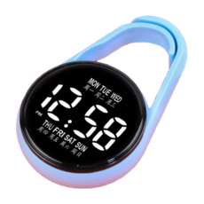 Justsong LED 簡約大螢幕電子掛錶, 淺藍色, 1個