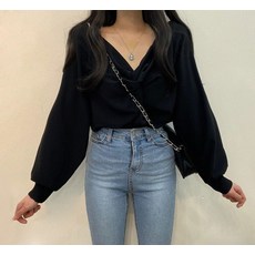 V領長袖運動上衣 女 寬鬆顯瘦休閒百搭訓練服