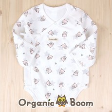 [오가닉붐]인증받은 오가닉 무형광 득템 피기 출산 유기농 배냇슈트 배냇저고리 바디슈트