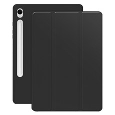 갤럭시탭 S10 FE 10.9 호환 S펜수납 스마트 북커버 S펜수납 케이스, 블랙, 1개