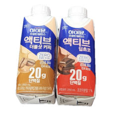 하이뮨 프로틴 밸런스 액티브 더블샷 커피 제로+딥초코제로, 72개, 190ml