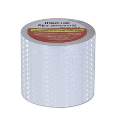 PET 반사테이프 반사 스티커 100mm X 10M 1개입, 백색, 1개