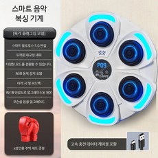 복싱 샌드백 실내 전자 타격 표적 성인용 벽걸이형 반응 빠른 운동 훈련 장비, F_화이트 +  장갑