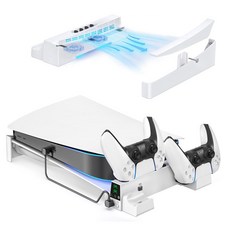 PS5 쿨러 쿨링 수평 스탠드 받침대 듀얼센스 충전 거치대 OIVO, 1개