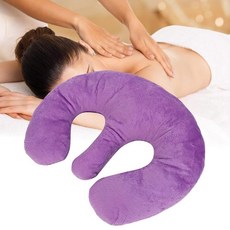 TMISHION 미용실 가슴 지지 베개 부드러운 마사지 테이블용 쿠션 스파 탈착식 빨 수 있음 보라색 502090, Purple, 1개
