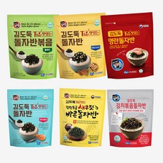 [오발] 국내산 돌김 다양한 맛 돌자반35g 6종, 6개