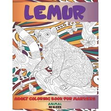 Adult Coloring Book for Markers No Bleed - Animal - Lemur Paperback, Independently Published