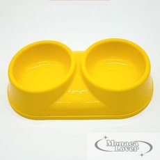 모나카러버 네이처펫 모모 쌍식기 옐로우 고양이그릇