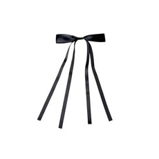 헤어클립 큰 사이즈 리본 블랙 화이트 핑크 헤어클립 14.5cm x 2.5cm 결혼식·파티용 (블랙) hea20