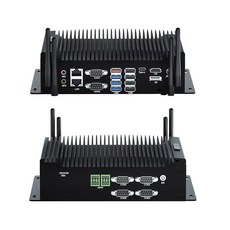와이디안 인더스트리얼 PC 팬리스 컴퓨터 i5 10210U 최대 4 20GHz 2RS232 4RS422 /485 /232 COM 타입-C HD DP 트리플 디스플레이, 8GB RAM 256GB SSD, 8GB