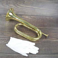 나팔 금속 군대 액세서리 책상 알람 특수효과음 트럼펫 핸드메이드 제네릭, 밀리터리+장갑, 1개