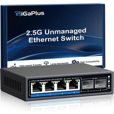 기가플러스 6 포트 2.5Gb 관리되지 않는 이더넷 스위치4* 2.5G 베이스-T 2* 10G SFP+ 포함. 2.5Gbps NASPC WiFi6 라우터 무선 AP용 네트워크, 10