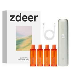 ZDEER 스마트 전기 구강 스프레이 - 신선한 숨결 쿨 민트 숨결 스프레이 프레시너 충전식 알코올 프리 4개의 포드(클래식+4 폭탄) 포함, Classic+4 Bombs