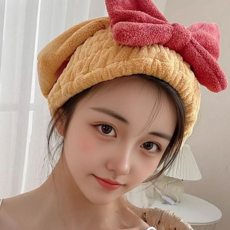머리 건조 수건 극세사 드라이 헤어 흡수력 좋은 수건 타월 귀여운 목욕 아동 모자 여성 세안 터번