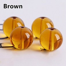 4mm 6mm 8mm 10mm 12mm 14mm 라운드 광택 크리스탈 유리 구슬 DIY 공예 만들기 보석에 대한 많이, Brown, 14mm 10pcs