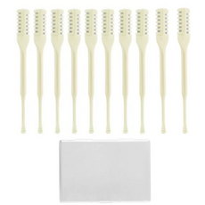 셀렉트디 양면 나선형 수동 코털 콧털 정리 제거기 대용량 케이스 포함 안전 헤드, 10개, 베이지 10개, 베이지