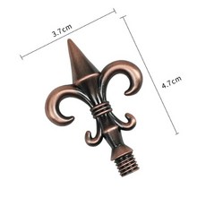 火漆手柄 火漆蠟 火漆蠟粒 火漆蠟手柄 復古金色銀色青銅玫瑰金色 火漆印章金屬手柄 多色可選, 1個, 鳶尾花金屬手柄-紅銅