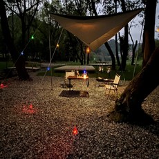 살림덕후 텐트 줄걸림 방지 등 캠핑led스트링가드 텐트불빛 스트링안전등 캠핑안전등, 그린, 그린,블루,레드 중 택1