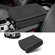 Rilsen 맞춤형 센터 콘솔 커버 기아 스포티지(NQ5) 2023-2026 팔걸이 액세서리 PU 가죽 시트 박스 프로텍터 포켓 보관 가방 포함101700