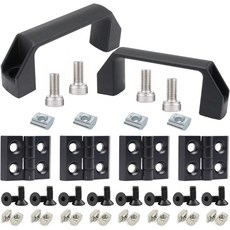 FORCKY 10 세트 헤비 듀티 알루미늄 압출 코너 브래킷 20 시리즈 V T 슬롯 하드웨어 L 각도 커넥터 슬라이드 너트 볼트 나사 8020 2040 압출 알루미늄 프로파일, HYLS