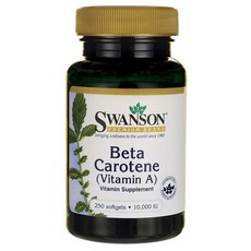 Swanson Beta 胡蘿蔔素維生素 A 10000IU 軟膠囊, 1個