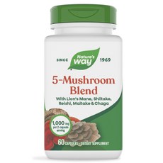Nature's Way 然萃維 5-蘑菇複合膠囊, 1個, 60錠