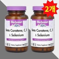 블루보넷 베타카로틴 120캡슐 2병 셀레늄 비타민 A C E Beta Carotene, 2개, 120정