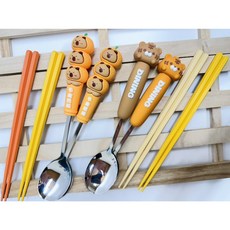 Kapibarasan 卡皮巴拉 水豚 水豚君 環保餐具組 餐具 湯匙 筷子, 1個, 卡皮巴拉-顏色隨機, 顏色隨機