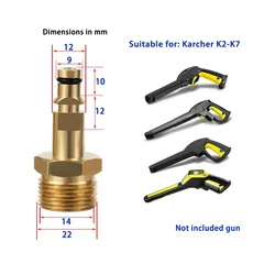 Karcher Lavor Bosch 와셔 건 퀵 커넥트 커플 링 용 M22 14mm 암 피팅 호스 고압 어댑터, 04 핑크