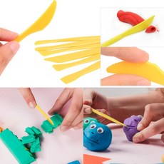 안전한 클레이나이프 스컬피 칼세트 7P 플라스틱 어린이집 유치원 초등학교, 1개