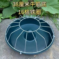 新款餵雞食槽 自動餵食器 雞鴨鵝牛筋盆, 1個, 家禽小號40公分PP底+16孔鐵圈