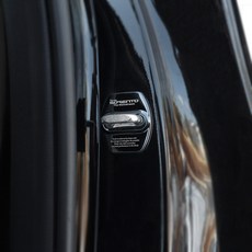 [비브랜드]와이앤유 크롬 도어스트라이커 커버 도어락 부식방지 악세사리 몰딩용품 신형 더뉴쏘렌토 호환, 블랙, 1개