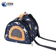 鸚鵡外出單肩挎包：透氣保暖寵物外出包，中小型鸚鵡冬季保暖必備, 1個, 粉色櫻桃,小號(適合牡丹虎皮）