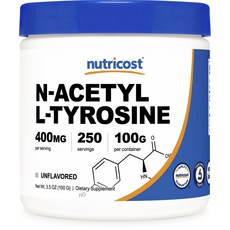 nutricost N-乙醯-L-酪胺酸 400mg 無味, 100克, 1個