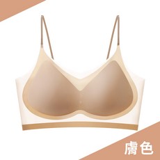冰絲涼感細肩帶內衣 無鋼圈 背心式 無痕 透氣 薄款 抹胸內衣