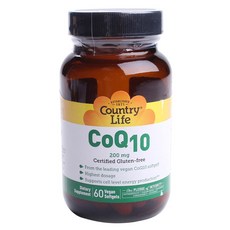 Country Life 輔酶Q10純素軟膠囊 200mg, 1罐, 60顆