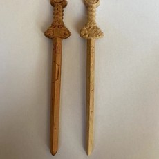 雷劈棗木天師劍實木雕刻一體北斗七星劍道士用品桃木劍五行八卦劍 過爐保平安 鎮宅保平安, 18厘米桃木棗木