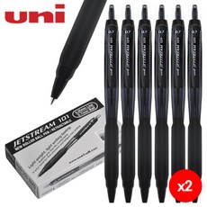 유니 제트스트림 101 볼펜 0.7 블랙색상 12개입, 1박스
