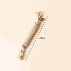 抖抖鳥麻雀 觸碰感應充電震動仿真小鳥 智能貓玩具 寵物互動用品, 拉菲草麻繩貓玩具, 1個