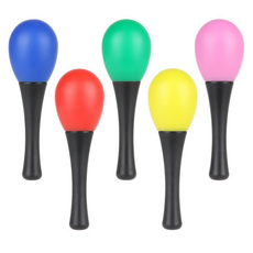 BGM 마라카스 악기 5개 (파랑1개 빨강1개 초록1개 노랑1개 분홍1개)