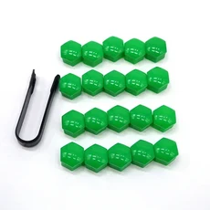 자동차 휠 너트 캡 녹 방지 허브 나사 보호 커버 타이어 캡 볼트 외부 17mm 20 개, 01 21mm, 01 green-20pcs
