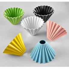 커피추출기 세라믹 오리가미 드리퍼 작은 필터 도자기, 퍼플M 2-4인용, 1개, 500ml