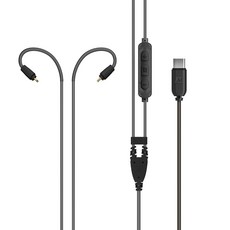 MEE 오디오 MX PRO 시리즈 및 M6 교체 스테레오 케이블블랙 51, Black, 51 inches, USB-C Headset