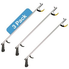 Sammons Preston Reacher Blue 26인치 Grabber Tool 경량 쓰레기 줍기 Garden Nabber Handy Aluminum Picker Up Re, 3 Pack, 32" Long